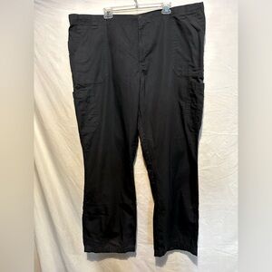 Carhartt Pants Mens 3XL Tall Black Cargo Workwear Cotton Drawstring Ripstop
